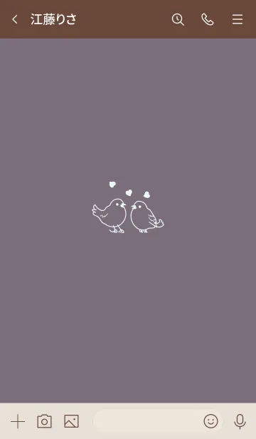 [LINE着せ替え] 小鳥♬パープル2の画像3