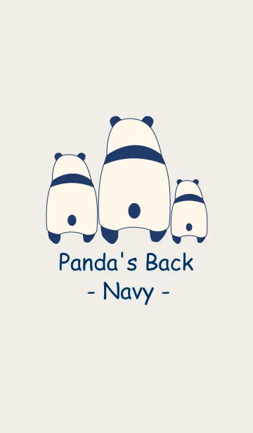 [LINE着せ替え] Panda's Back -Navy 6-の画像1