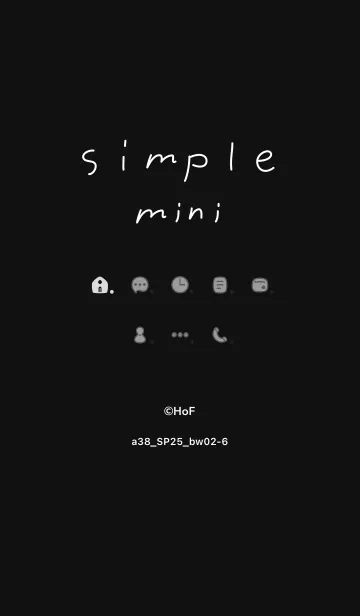 [LINE着せ替え] a38_25_黒/白2-6の画像1