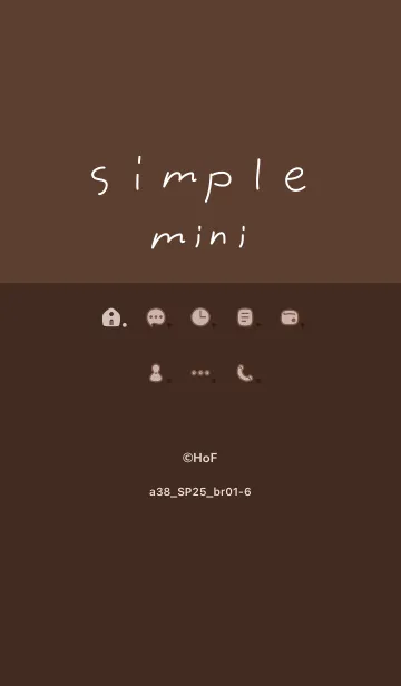 [LINE着せ替え] a38_25_ブラウン1-6の画像1