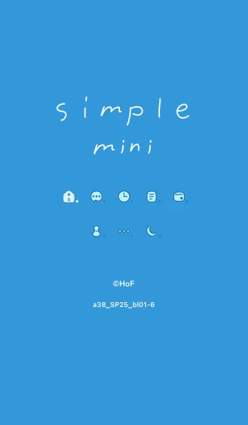 [LINE着せ替え] a38_25_ブルー1-6の画像1