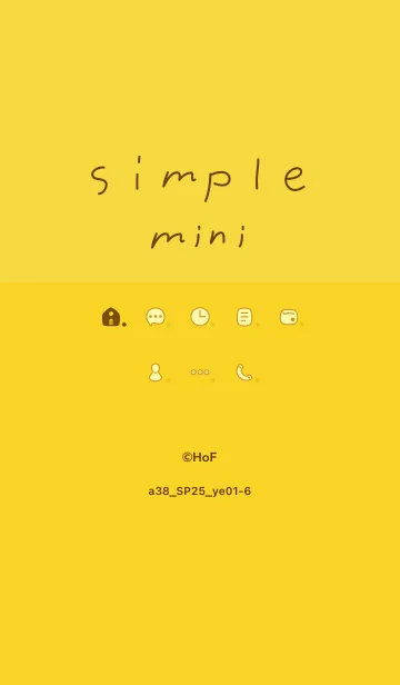 [LINE着せ替え] a38_25_イエロー1-6の画像1