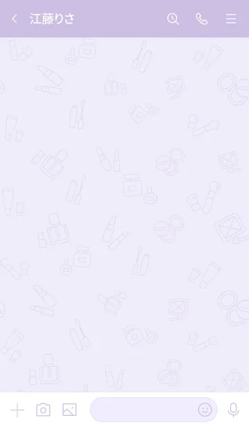 [LINE着せ替え] 大人かわいいコスメ＊パープルの画像3