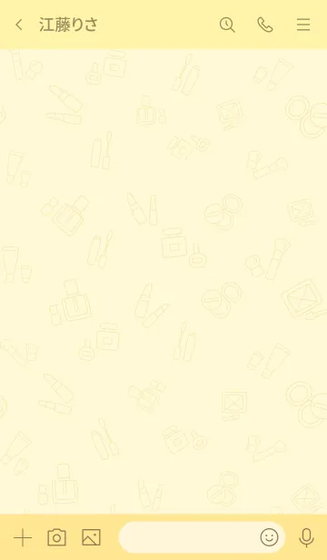 [LINE着せ替え] Cosmetics*Yellow*の画像3