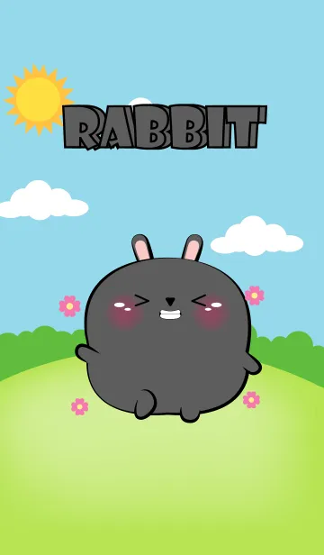 [LINE着せ替え] Chubby Black Rabbit Theme (JP)の画像1