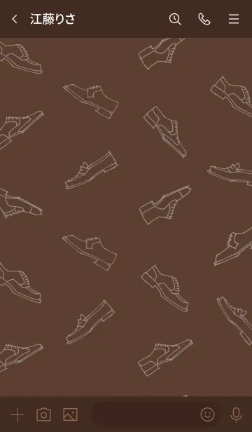 [LINE着せ替え] Leather Shoes(Brown)の画像3