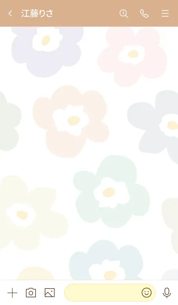 [LINE着せ替え] 北欧風 花 白4の画像3