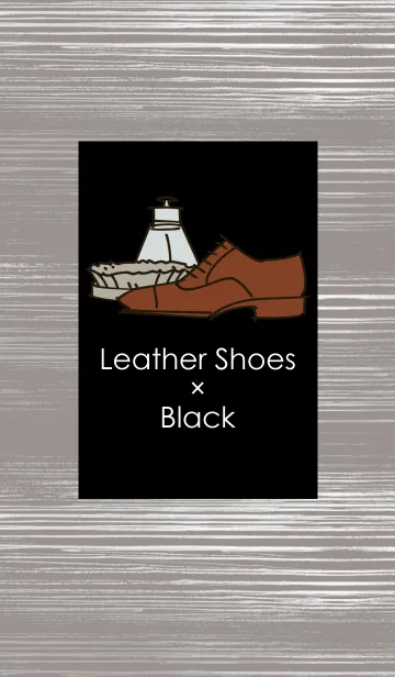[LINE着せ替え] Leather Shoes(Black)の画像1