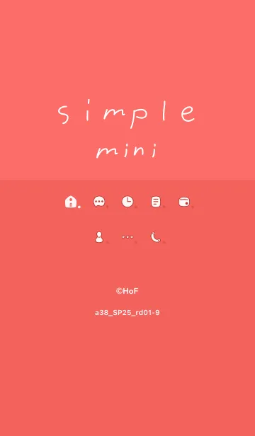 [LINE着せ替え] a38_25_レッド1-9の画像1