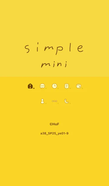 [LINE着せ替え] a38_25_イエロー1-9の画像1