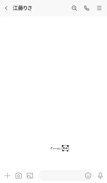 [LINE着せ替え] ホワイト・シンプルパンダ。の画像3