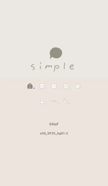 [LINE着せ替え] a39_25_ベージュ1-3の画像1