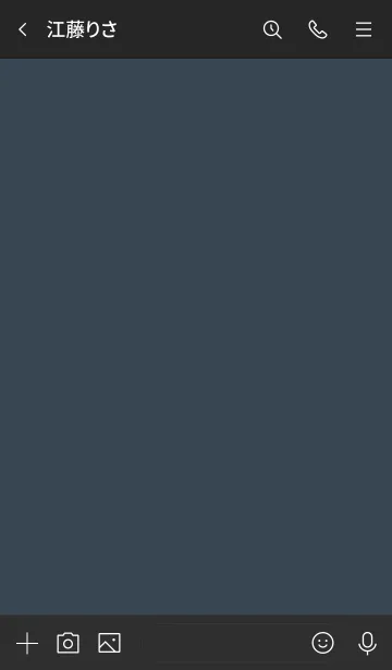 [LINE着せ替え] シンプル-ダークモード (ブルーグレイ)の画像3