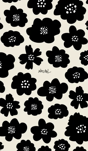 [LINE着せ替え] 花ブラック25の画像1