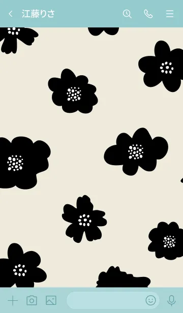[LINE着せ替え] 花ブラック25の画像3