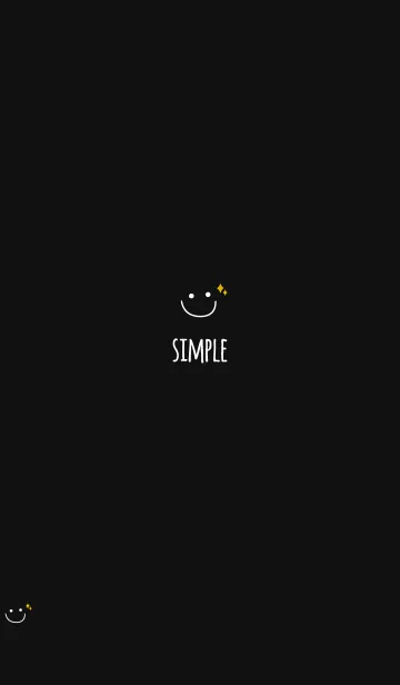 [LINE着せ替え] 可愛いニコちゃんキラキラ＊ブラックの画像1