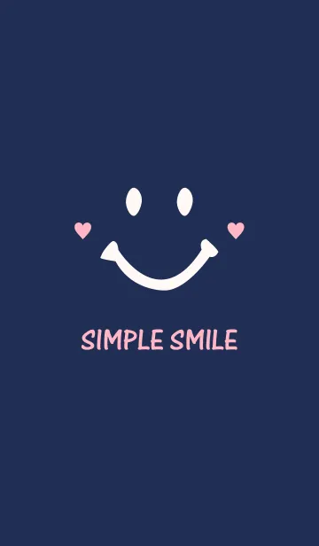 [LINE着せ替え] SIMPLE SMILE -Navy Pink 2-の画像1