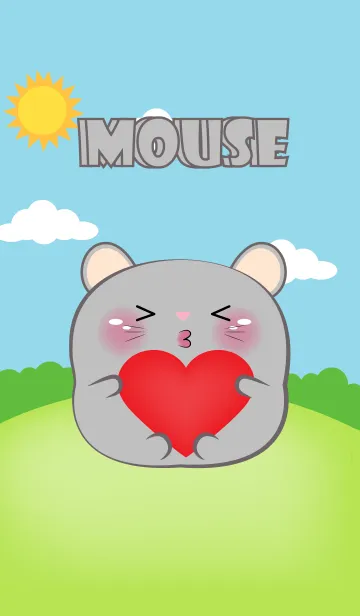 [LINE着せ替え] Chubby Grey Mouse Theme (JP)の画像1