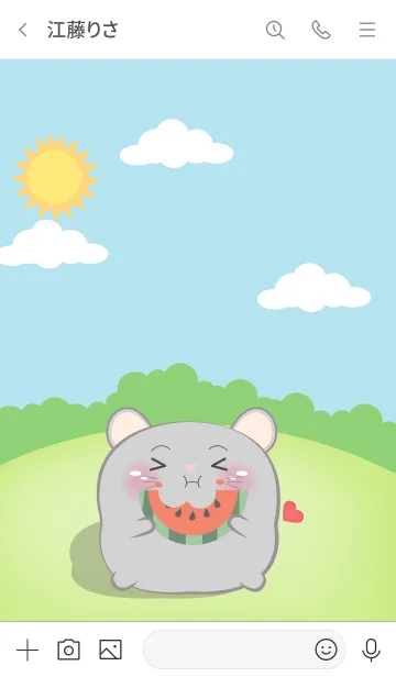 [LINE着せ替え] Chubby Grey Mouse Theme (JP)の画像3