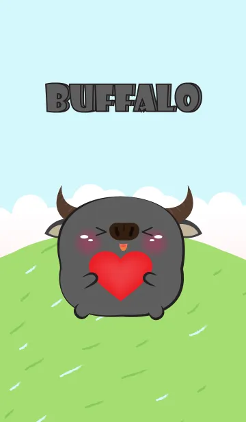[LINE着せ替え] Cute Chubby Buffalo Theme (JP)の画像1