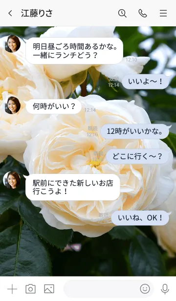 [LINE着せ替え] 「白い薔薇」のきせかえの画像4