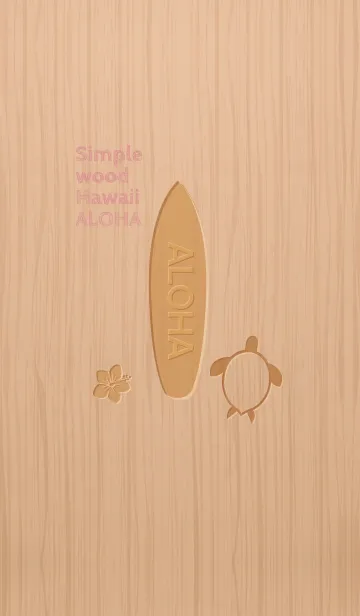 [LINE着せ替え] Simple wood Hawaii -ALOHA- 7の画像1