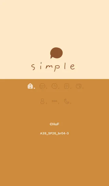[LINE着せ替え] A39.26_ブラウン4-3の画像1