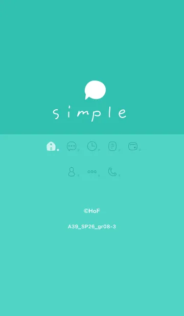 [LINE着せ替え] A39.26_グリーン8-3の画像1