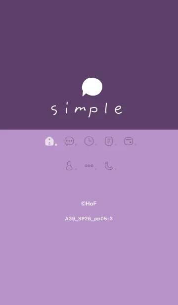 [LINE着せ替え] A39.26_パープル5-3の画像1