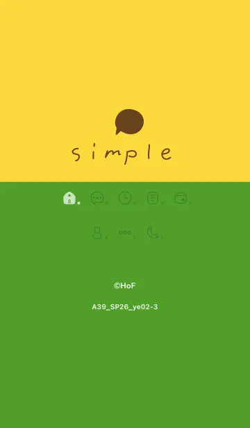 [LINE着せ替え] A39.26_イエロー2-3の画像1