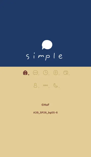 [LINE着せ替え] A39.26_ベージュ5-6の画像1