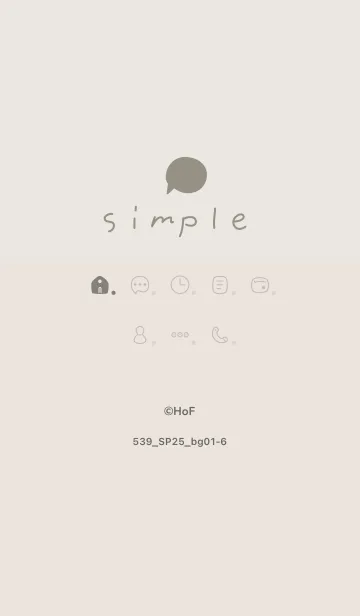 [LINE着せ替え] 539.25_ベージュ1-6の画像1