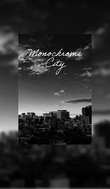 [LINE着せ替え] Monochrome City モノクロの東京の街の画像1