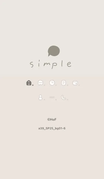 [LINE着せ替え] a39_25_ベージュ1-6の画像1