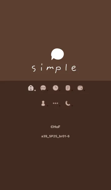 [LINE着せ替え] a39_25_ブラウン1-6の画像1