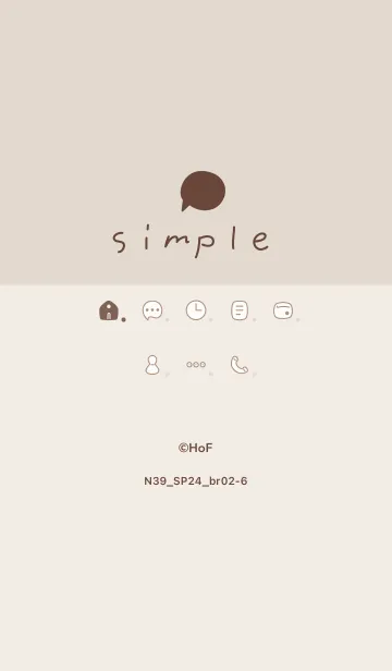 [LINE着せ替え] N39_24_ブラウン2-6の画像1