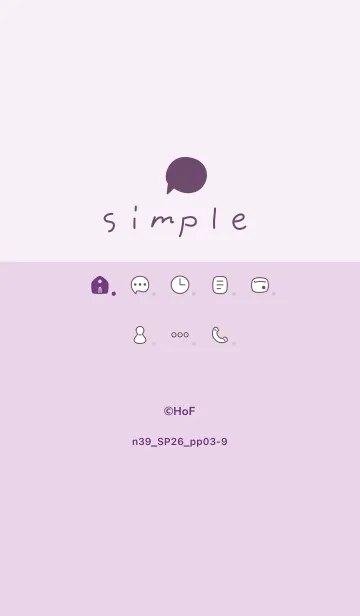 [LINE着せ替え] n39_26_パープル3-9の画像1