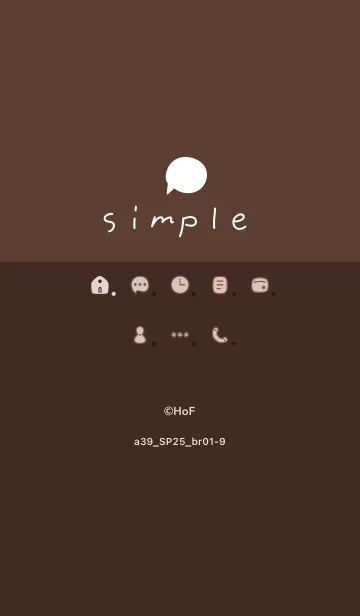 [LINE着せ替え] a39_25_ブラウン1-9の画像1