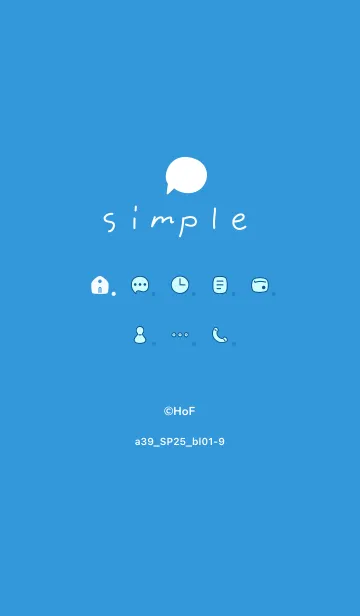 [LINE着せ替え] a39_25_ブルー1-9の画像1