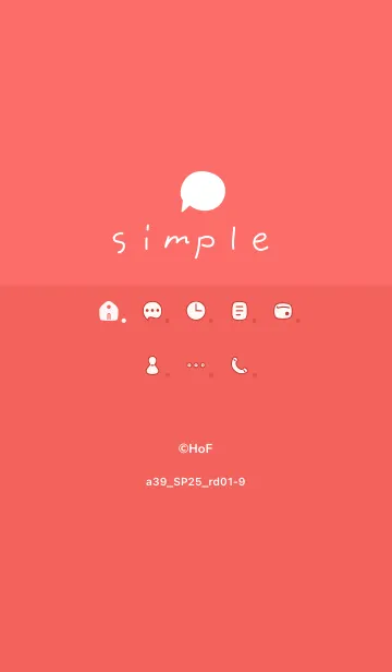 [LINE着せ替え] a39_25_レッド1-9の画像1