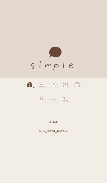 [LINE着せ替え] N39_24_ブラウン2-9の画像1