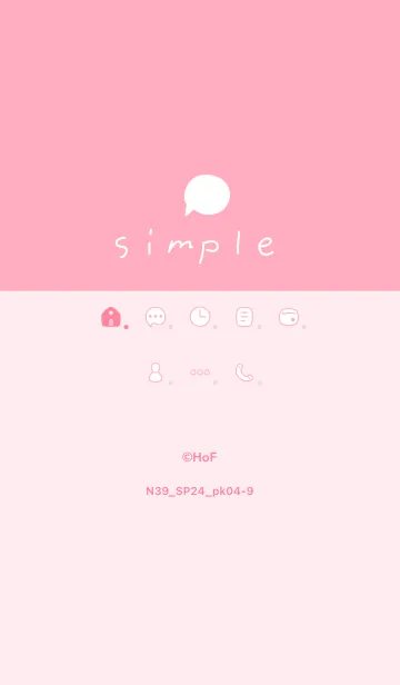 [LINE着せ替え] N39_24_ピンク4-9の画像1