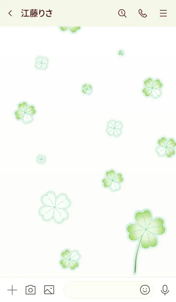 [LINE着せ替え] My Lucky Clover Theme！ (Green V.3)の画像3