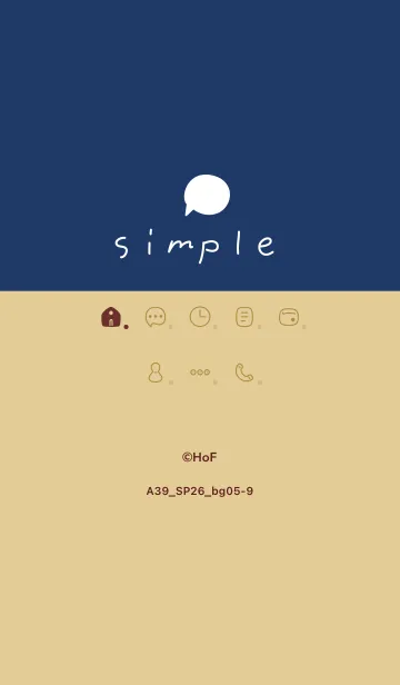 [LINE着せ替え] A39.26_ベージュ5-9の画像1