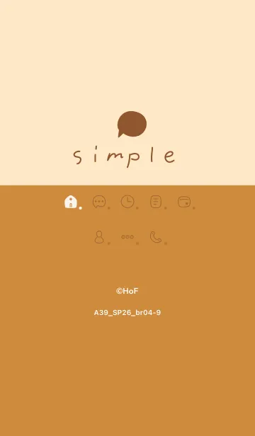 [LINE着せ替え] A39.26_ブラウン4-9の画像1