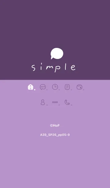 [LINE着せ替え] A39.26_パープル5-9の画像1