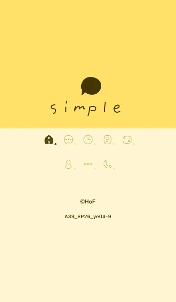 [LINE着せ替え] A39.26_イエロー4-9の画像1