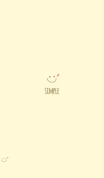 [LINE着せ替え] 可愛いニコちゃんおんぷ＊イエローの画像1