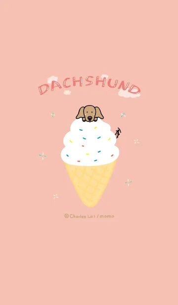 [LINE着せ替え] Dachshund X Ice Creamの画像1