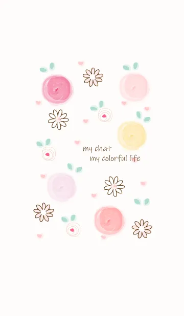 [LINE着せ替え] Pastel colorful watercolor 6の画像1